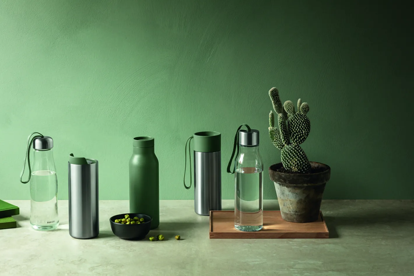 Eva Solo Drikkeflasker^Glasdrikkeflaske - 0,5 liter - Cactus green