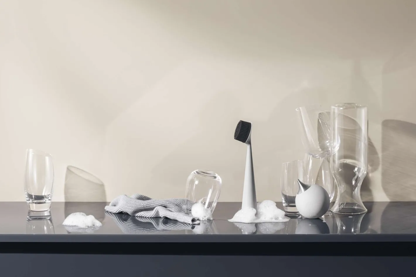 Eva Solo Opvask & Rengøring^Opvaskebørste - Silikonehår - Marble grey