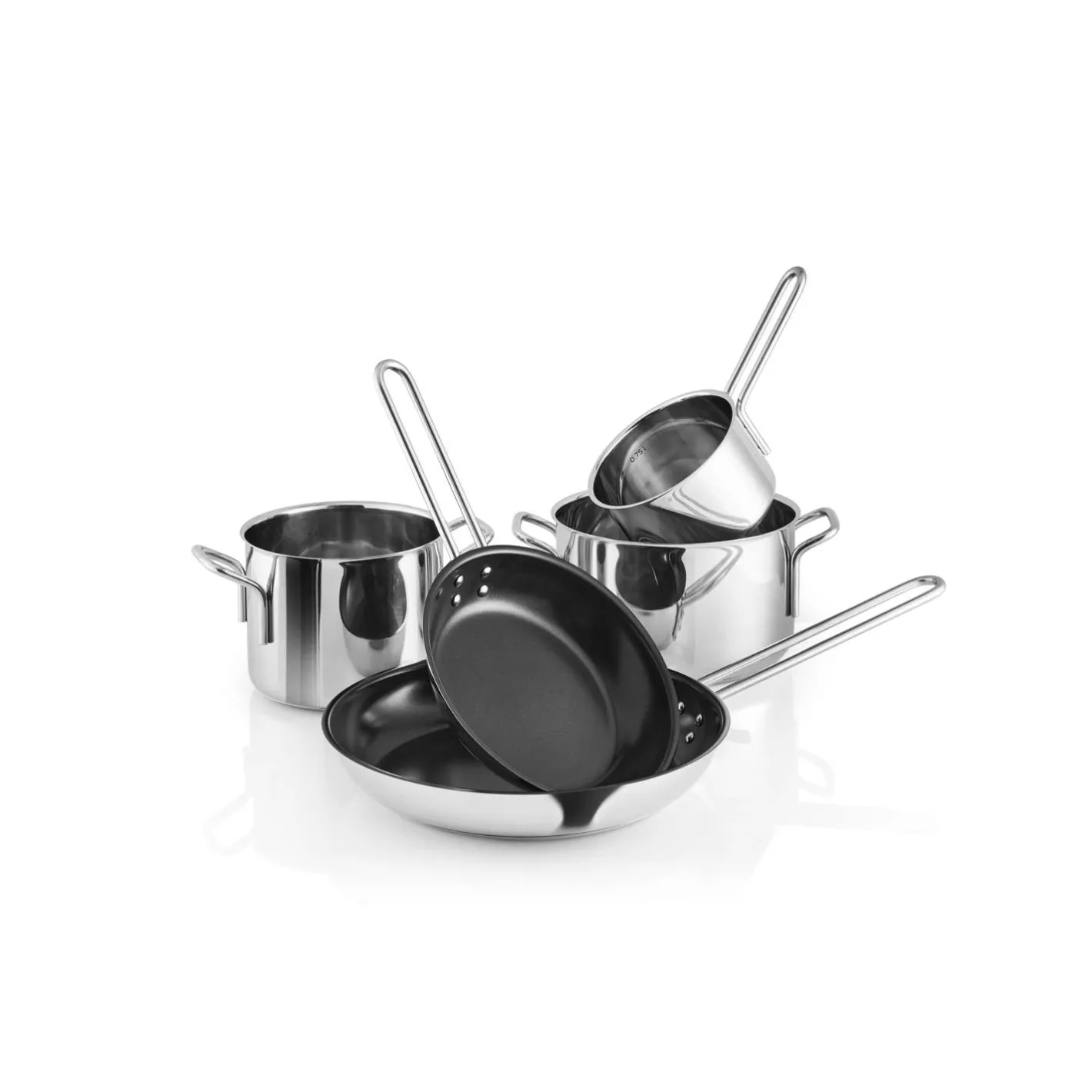 Eva Solo Grydesæt|Gryder^Stainless Steel Gryde og pandesæt 5 stk. Ø20 cm Ø28 cm 1,1 l 2,2 l 3,6 l