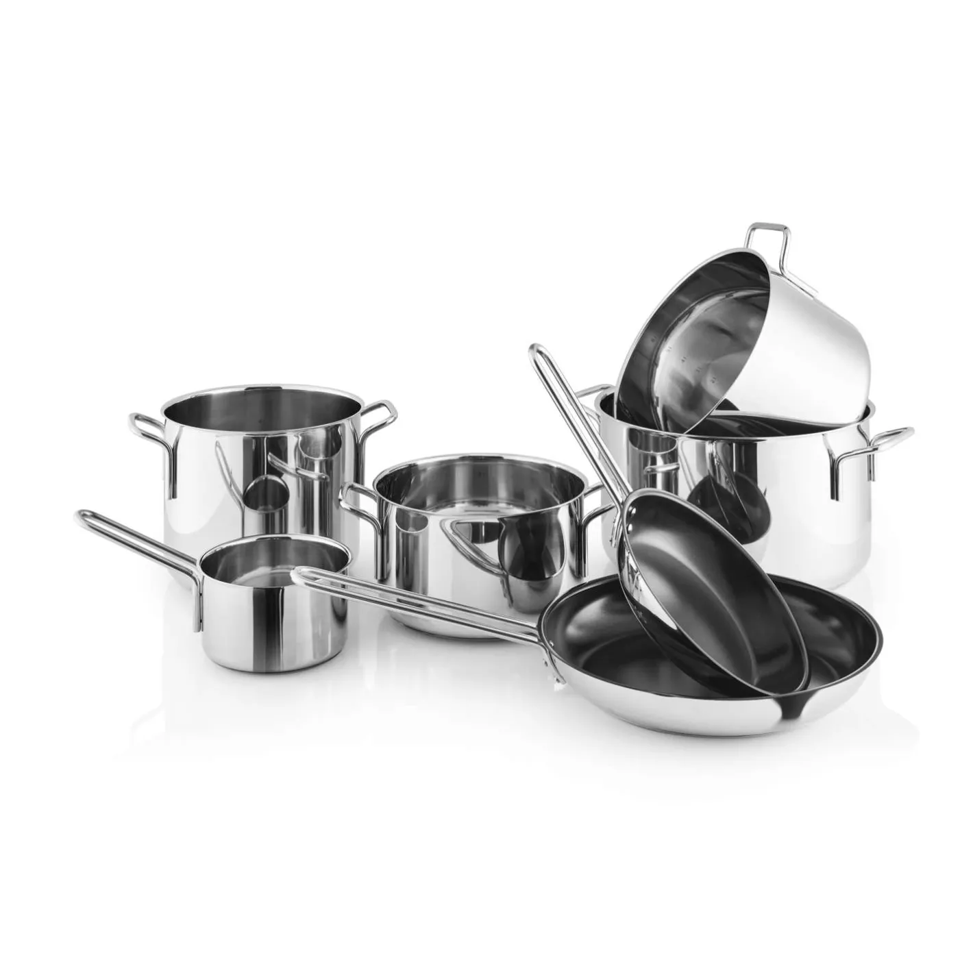 Eva Solo Grydesæt|Gryder^Stainless Steel Gryde og pandesæt 7 stk. Ø20 cm Ø28 cm 1,1 l 3,6 l 4,8 l 6,5 l 9 l