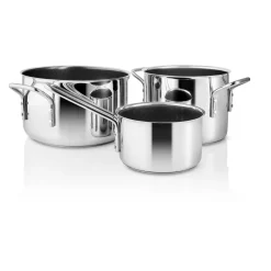 Eva Solo Grydesæt|Gryder^Stainless steel grydesæt - 3 dele - keramisk Slip-Let®